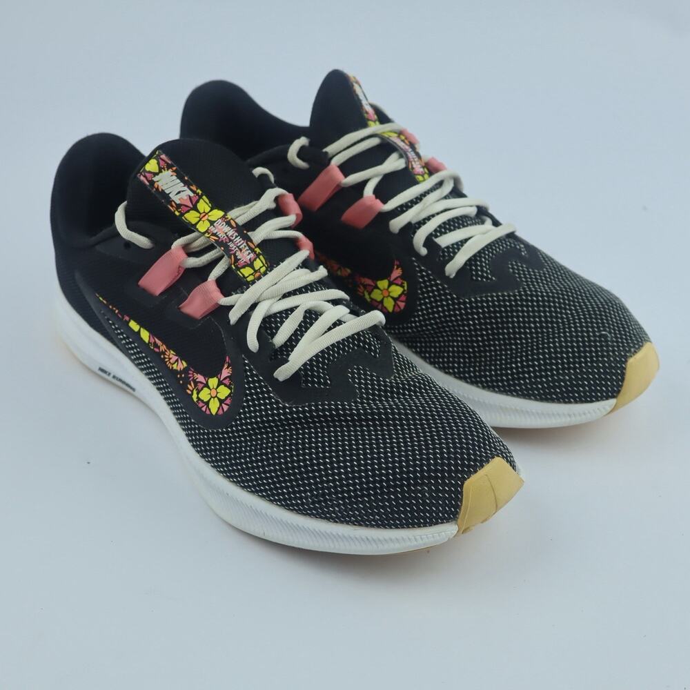 Nike Women's Downshifter 9 SE Black/Floral Running Shoes BQ9263-001 Size 6